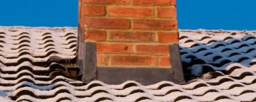 Leadwork around a chimney 